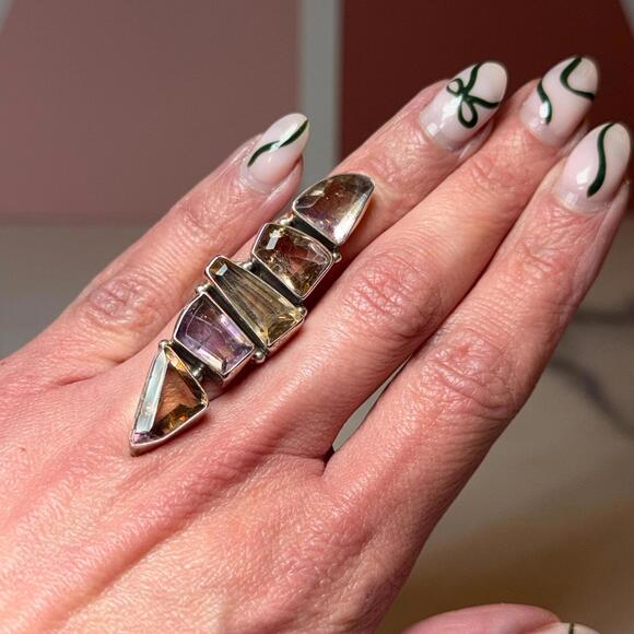 Jewelry - Ametrine Sterling Silver Ring: Multi-Stone Design
